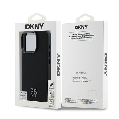 iPhone 16 Pro Max Kılıf DKNY Orjinal Lisanslı M-safe Şarj Özellikli Metal Logolu PU Deri Plain Kılıf