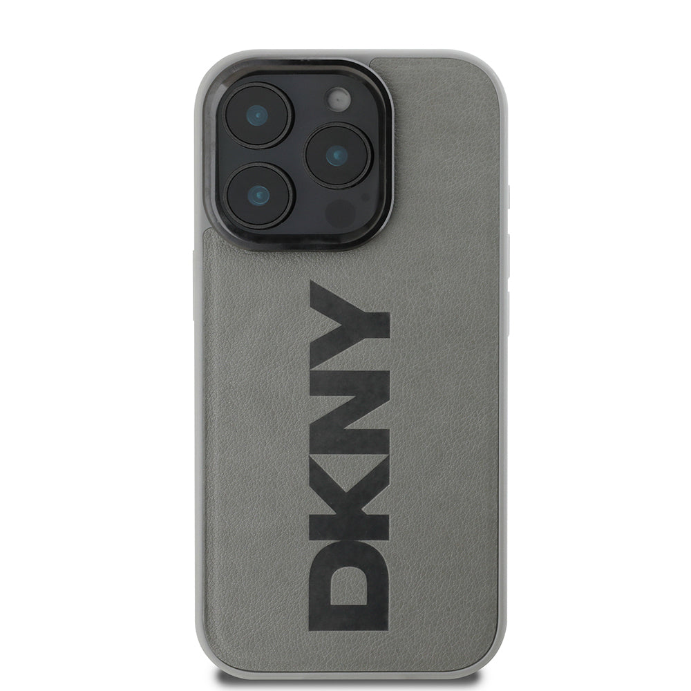 Apple iPhone 16 Pro Max Kılıf DKNY Orjinal Lisanslı Magsafe Şarj Özellikli PU Deri Plain Kapak Kahverengi