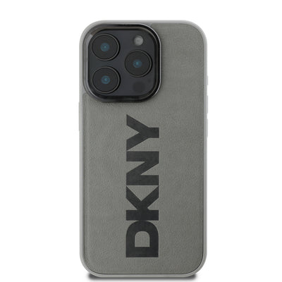 Apple iPhone 16 Pro Max Kılıf DKNY Orjinal Lisanslı Magsafe Şarj Özellikli PU Deri Plain Kapak Kahverengi