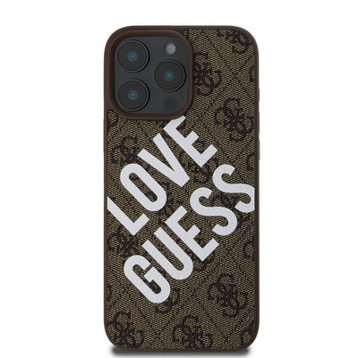 Apple iPhone 16 Pro Max Kılıf Guess Orjinal Lisanslı Big Love Guess Kapak Siyah