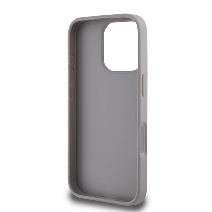 iPhone 16 Pro Max Kılıf Guess Orjinal Lisanslı Gül Baskılı Büyük Metal Logo Dizaynlı Kılıf