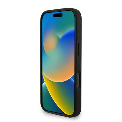 iPhone 16 Pro Max Kılıf Guess Orjinal Lisanslı M-safe Şarj Özellikli PU Deri Bilek Askı İpli Yazı Logolu Kılıf