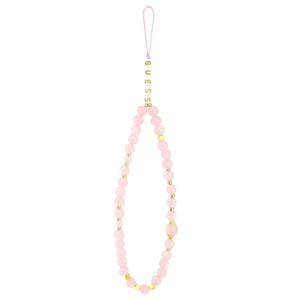 iPhone 16 Pro Max Kılıf Guess Orjinal Lisanslı M-safe Şarj Özellikli PU Deri Bilek Askı İpli Yazı Logolu Kılıf