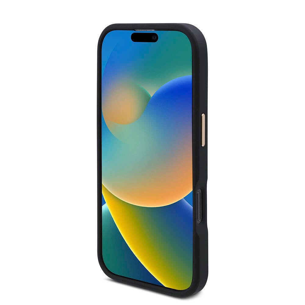 iPhone 16 Pro Max Kılıf Guess Orjinal Lisanslı M-safe Şarj Özellikli 4G Desenli PU Metal Plaka Klasik Logolu Kılıf