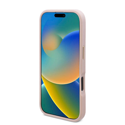 Apple iPhone 16 Pro Max Kılıf Guess Orjinal Lisanslı Magsafe Şarj Özellikli 4G Desenli PU Metal Plaka Klasik Logolu Kapak Kahverengi