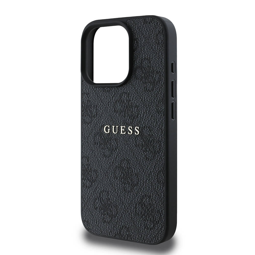 Apple iPhone 16 Pro Max Kılıf Guess Orjinal Lisanslı Magsafe Şarj Özellikli 4G Desenli Yazı Logolu Kapak Pembe