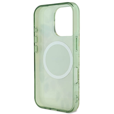 Apple iPhone 16 Pro Max Kılıf Guess Orjinal Lisanslı Magsafe Şarj Özellikli Flower Tonal Circle Kapak Mor