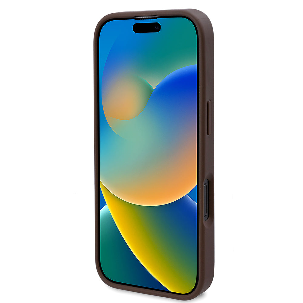Apple iPhone 16 Pro Max Kılıf Guess Orjinal Lisanslı Magsafe Şarj Özellikli Gül Baskılı 4G Desenli Yazı Logolu Kapak Siyah