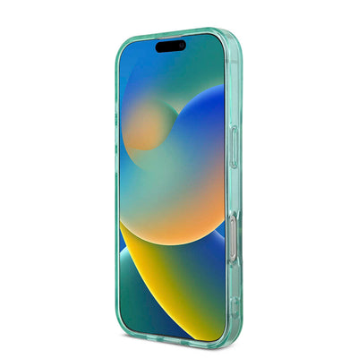 Apple iPhone 16 Pro Max Kılıf Guess Orjinal Lisanslı Magsafe Şarj Özellikli IML Baskılı Jungle Ring Kapak Mor
