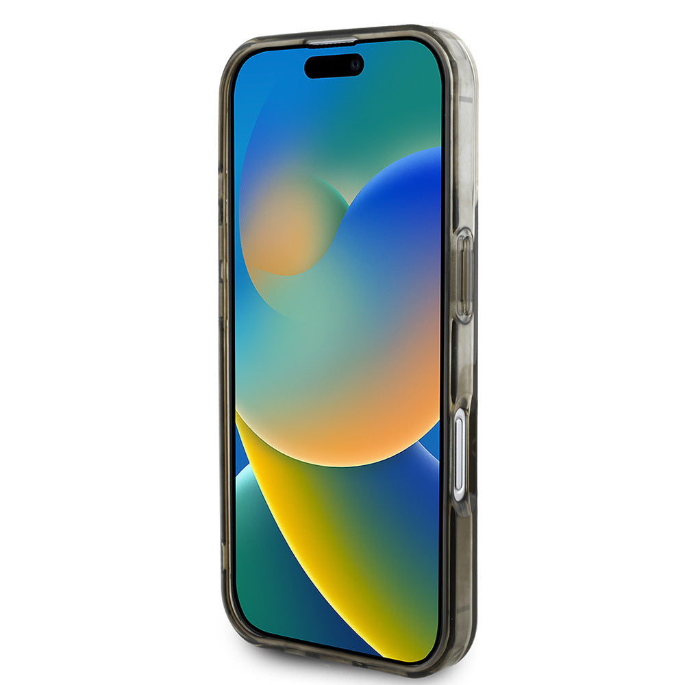 Apple iPhone 16 Pro Max Kılıf Guess Orjinal Lisanslı Magsafe Şarj Özellikli IML Baskılı Klasik Logolu 4G Desenli Kapak Kahverengi