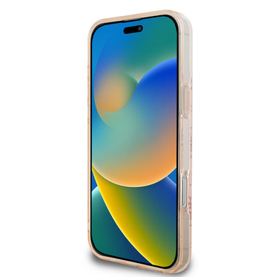 Apple iPhone 16 Pro Max Kılıf Guess Orjinal Lisanslı Magsafe Şarj Özellikli IML Baskılı Klasik Logolu 4G Desenli Kapak Kahverengi