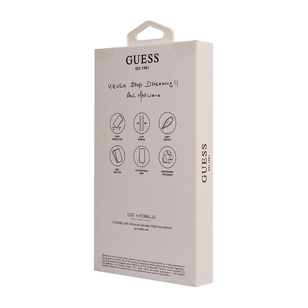 Apple iPhone 16 Pro Max Kılıf Guess Orjinal Lisanslı Magsafe Şarj Özellikli Small 4G Classic Kapak Pembe