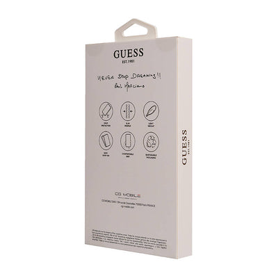 Apple iPhone 16 Pro Max Kılıf Guess Orjinal Lisanslı Magsafe Şarj Özellikli Small 4G Classic Kapak Pembe