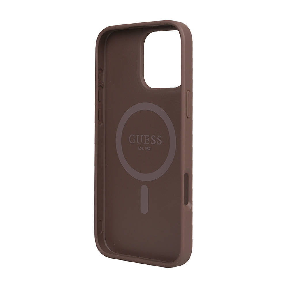 iPhone 16 Pro Max Kılıf Guess Orjinal Lisanslı M-safe Şarj Özellikli Small 4G Classic Kılıf