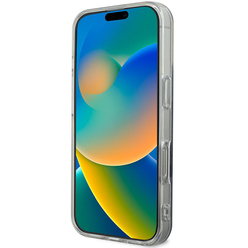 iPhone 16 Pro Max Kılıf Guess Orjinal Lisanslı M-safe Şarj Özellikli Yazı Logolu 4G Desenli Kılıf