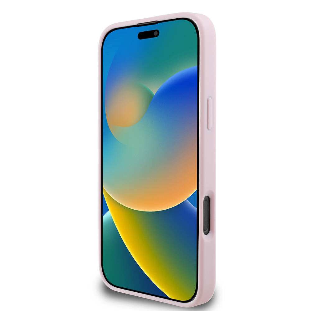 iPhone 16 Pro Max Kılıf Guess Orjinal Lisanslı M-safe Şarj Özellikli Yazı Logolu Grained Kılıf