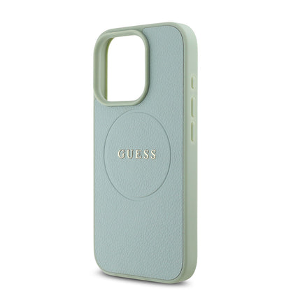 iPhone 16 Pro Max Kılıf Guess Orjinal Lisanslı M-safe Şarj Özellikli Yazı Logolu Grained Kılıf
