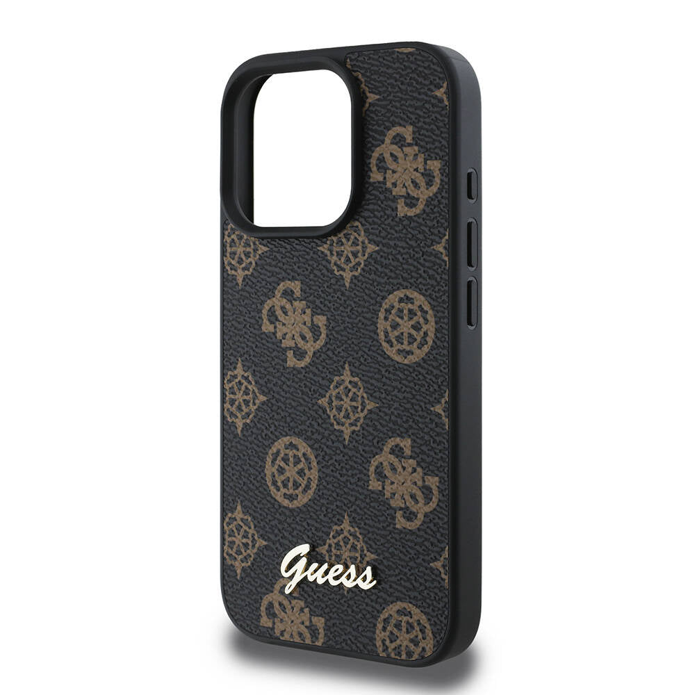 iPhone 16 Pro Max Kılıf Guess Orjinal Lisanslı M-safe Şarj Özellikli Yazı Logolu Peony Kılıf