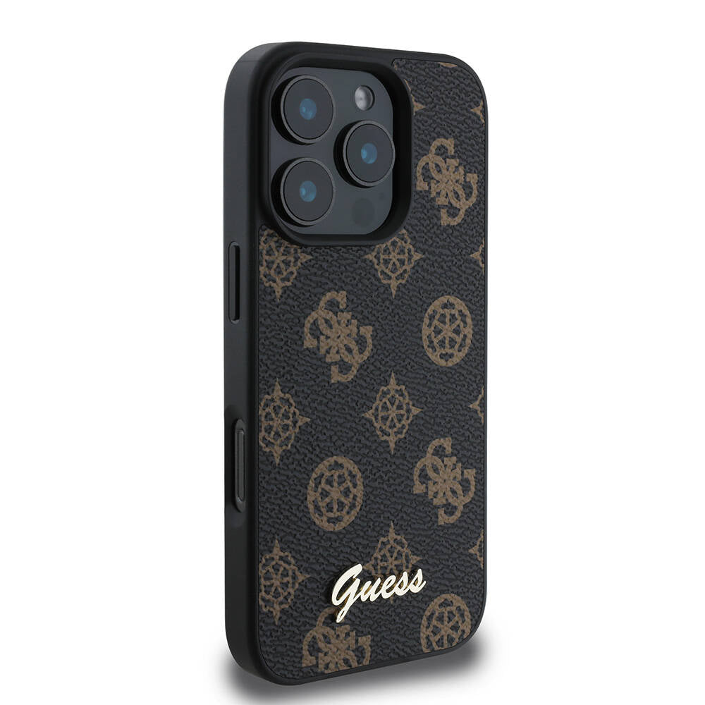iPhone 16 Pro Max Kılıf Guess Orjinal Lisanslı M-safe Şarj Özellikli Yazı Logolu Peony Kılıf