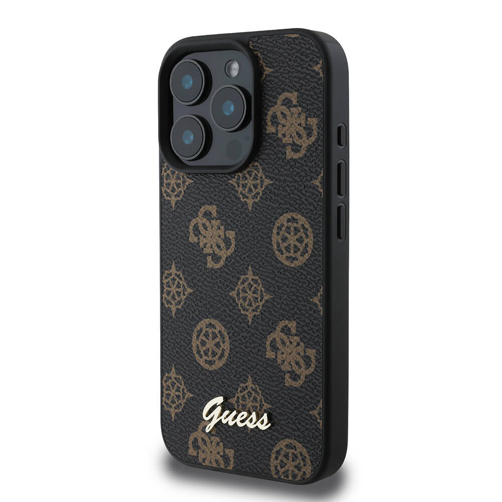 iPhone 16 Pro Max Kılıf Guess Orjinal Lisanslı M-safe Şarj Özellikli Yazı Logolu Peony Kılıf