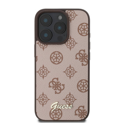 iPhone 16 Pro Max Kılıf Guess Orjinal Lisanslı M-safe Şarj Özellikli Yazı Logolu Peony Kılıf