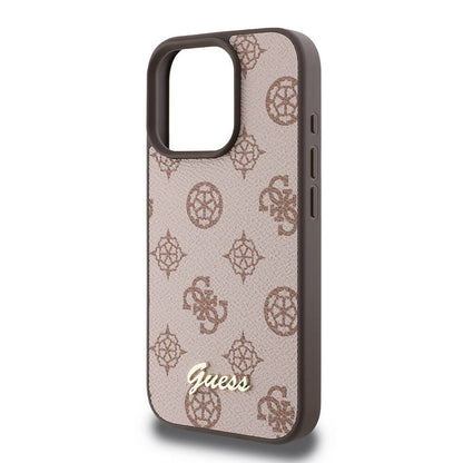 iPhone 16 Pro Max Kılıf Guess Orjinal Lisanslı M-safe Şarj Özellikli Yazı Logolu Peony Kılıf