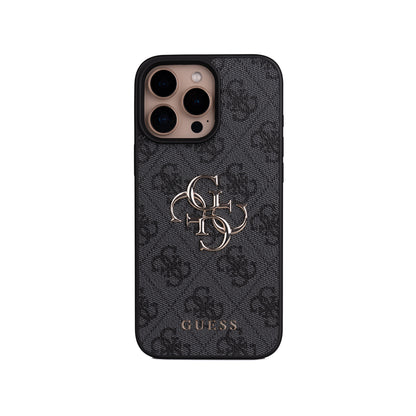 iPhone 16 Pro Max Kılıf Guess Orjinal Lisanslı PU Deri 4G Büyük Metal Logolu Çapraz Vücut Askılı Kılıf