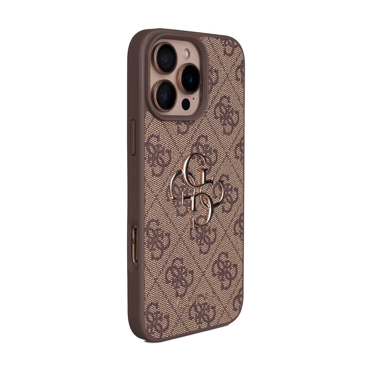 iPhone 16 Pro Max Kılıf Guess Orjinal Lisanslı PU Deri 4G Büyük Metal Logolu Çapraz Vücut Askılı Kılıf