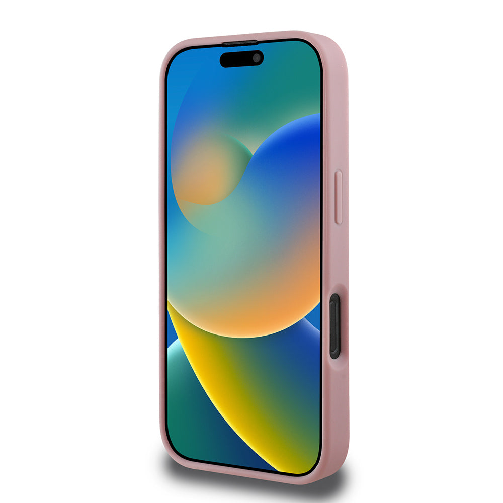 Apple iPhone 16 Pro Max Kılıf Guess Orjinal Lisanslı Taşlı Arka Yüzey Üçgen Logolu Kapak Gold