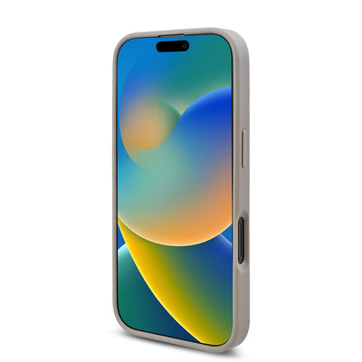 Apple iPhone 16 Pro Max Kılıf Guess Orjinal Lisanslı Taşlı Arka Yüzey Üçgen Logolu Kapak Gold
