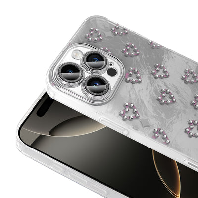 Apple iPhone 16 Pro Max Kılıf Kamera Korumalı Figürlü Zore Ponti Silikon Kapak Açık Pembe