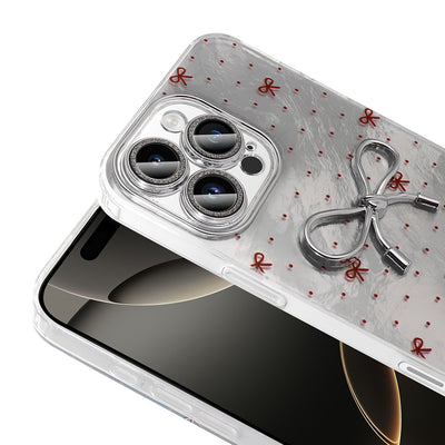 Apple iPhone 16 Pro Max Kılıf Kamera Korumalı Figürlü Zore Ponti Silikon Kapak Beyaz
