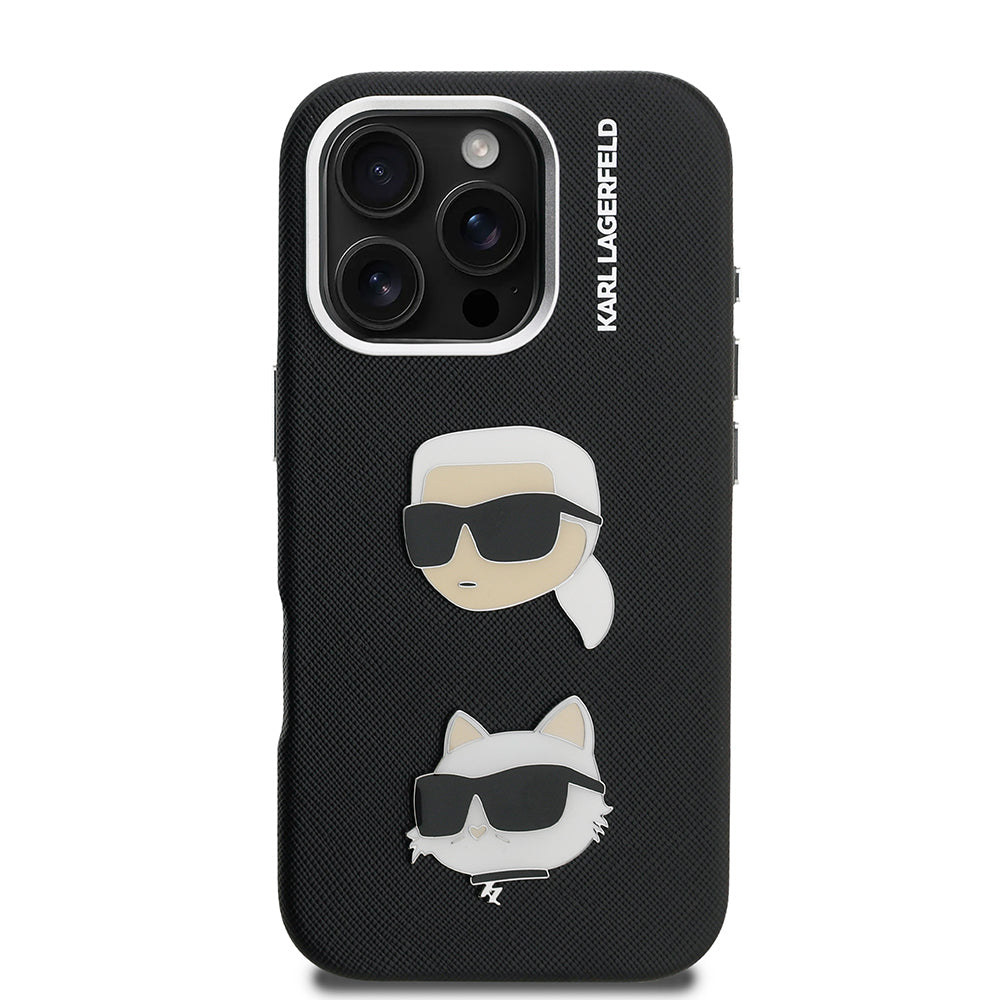 iPhone 16 Pro Max Kılıf Karl Lagerfeld Orjinal Lisanslı K&C Heads Pin Kılıf