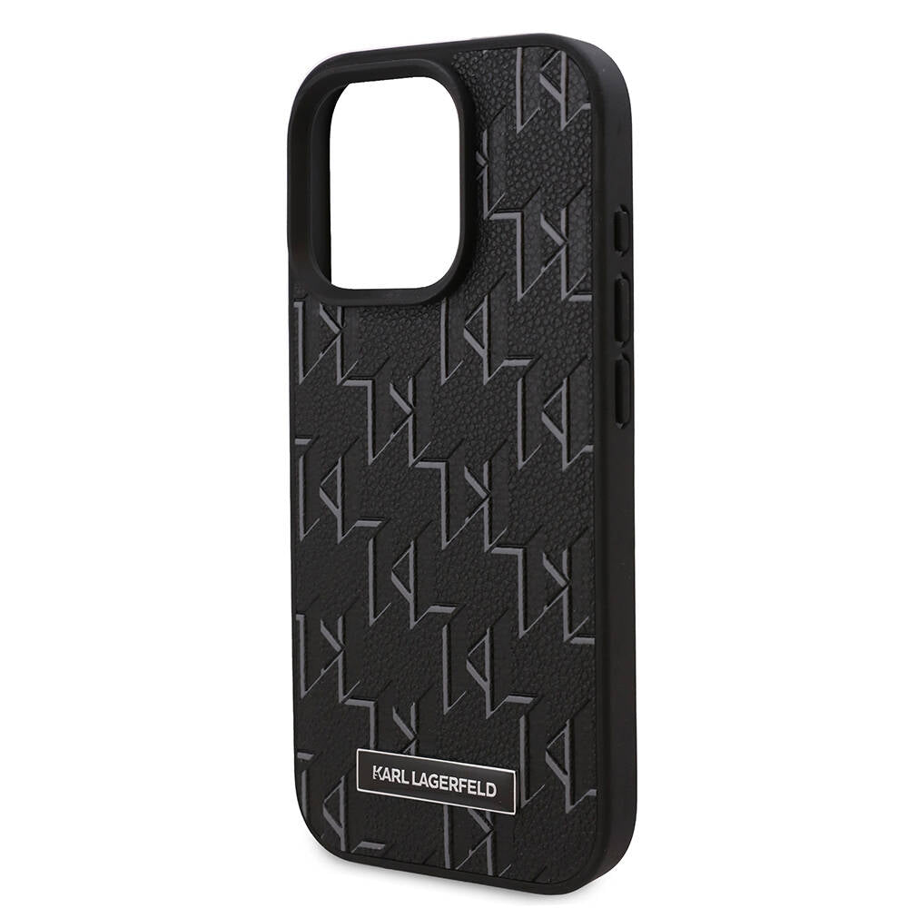 Apple iPhone 16 Pro Max Kılıf Karl Lagerfeld Orjinal Lisanslı Magsafe Şarj Özellikli KL Yazılı Hot Stamp Kapak Krem