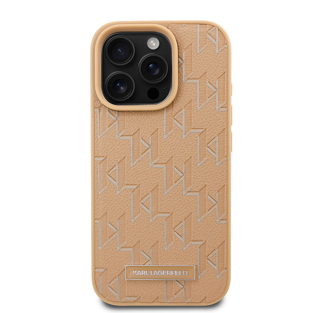 iPhone 16 Pro Max Kılıf Karl Lagerfeld Orjinal Lisanslı M-safe Şarj Özellikli KL Yazılı Hot Stamp Kılıf