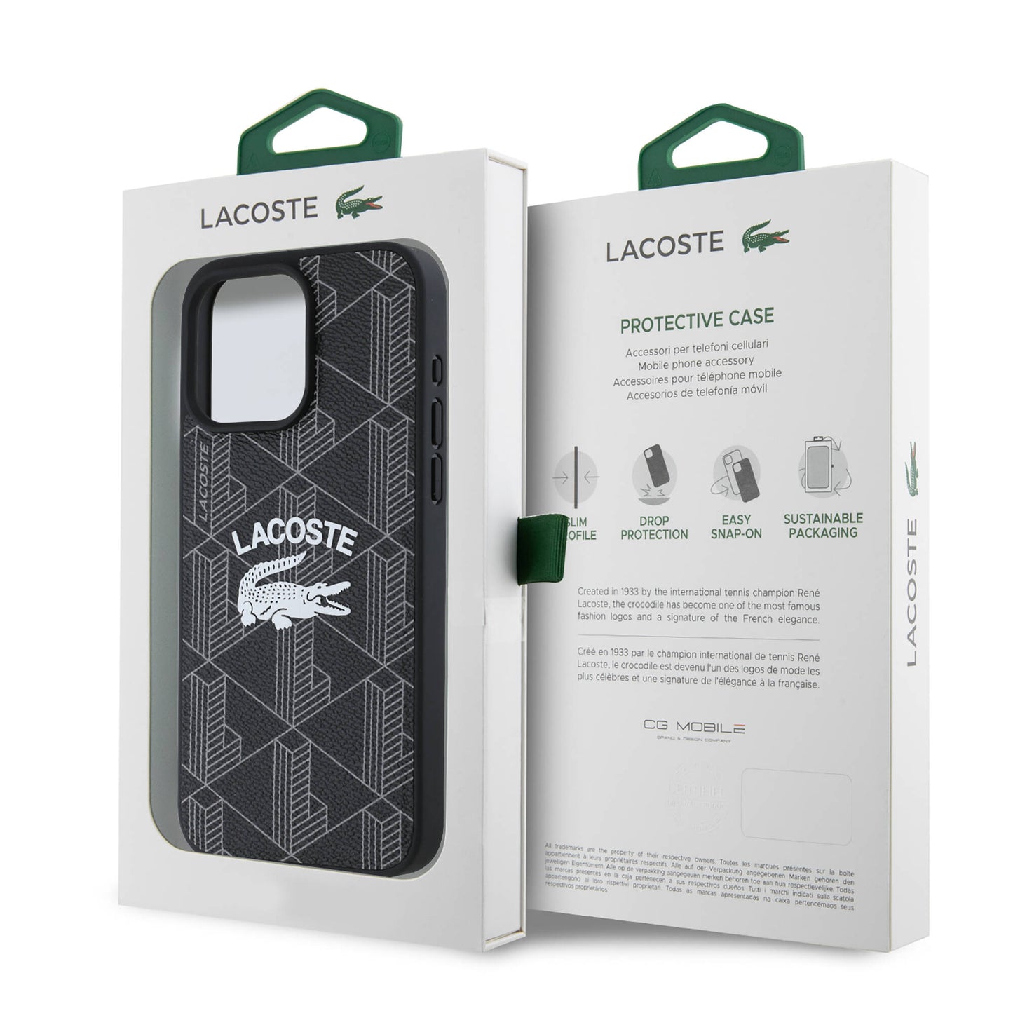 iPhone 16 Pro Max Kılıf Lacoste Orjinal Lisanslı M-safe Şarj Özellikli Mono Vintage Logo Kılıf