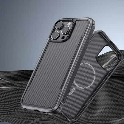 iPhone 16 Pro Max Kılıf M-safe Şarj Özellikli Airbagli Raptic Apex Serisi Karbon Fiber Tasarımlı Kılıf