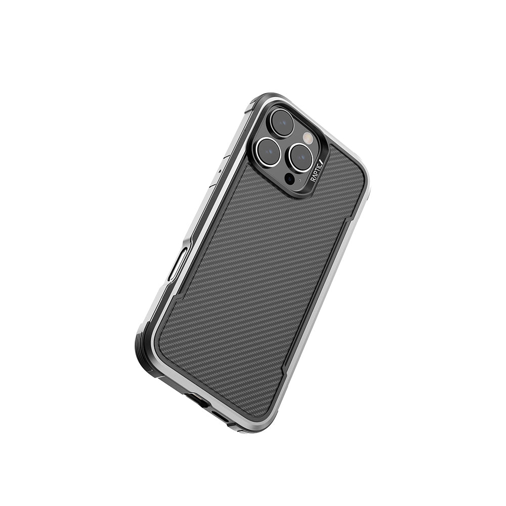 iPhone 16 Pro Max Kılıf M-safe Şarj Özellikli Airbagli Raptic Apex Serisi Karbon Fiber Tasarımlı Kılıf