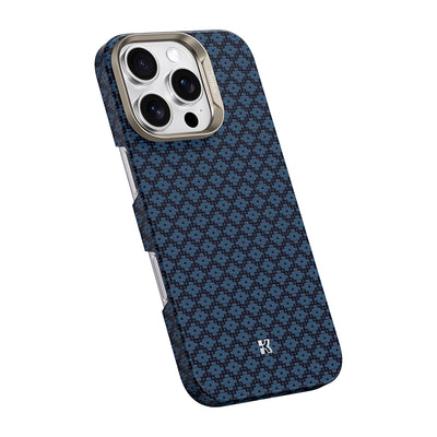 Apple iPhone 16 Pro Max Kılıf M-Safe Şarj Özellikli Benks ArmorAir ArmorGrid Serisi Kevlar Kapak Mavi