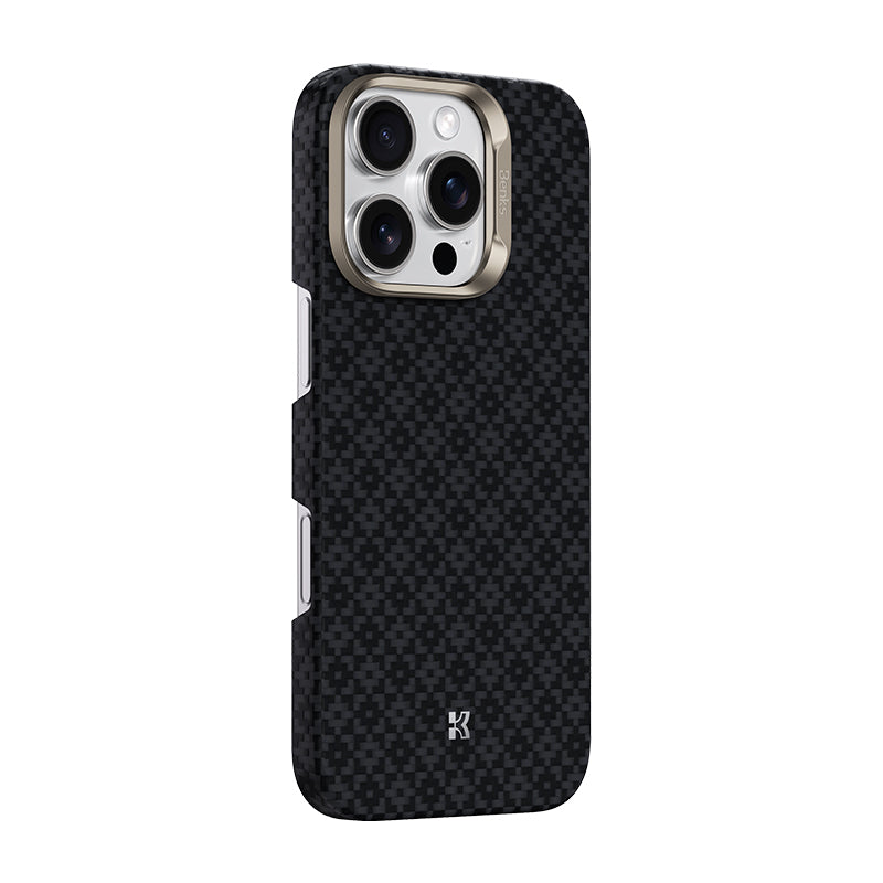 iPhone 16 Pro Max Kılıf M-Safe Şarj Özellikli Benks ArmorAir ArmorGrid Serisi Kevlar Kılıf