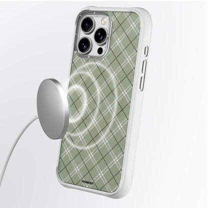 iPhone 16 Pro Max Kılıf M-safe Şarj Özellikli Youngkit Argyle Serisi Kılıf