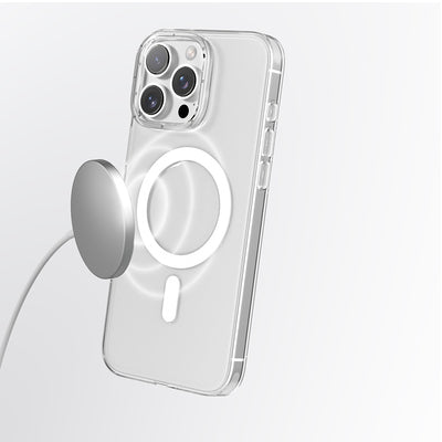 Apple iPhone 16 Pro Max Kılıf M-safe Şarj Özellikli Youngkit Ice Serisi Kapak Şeffaf