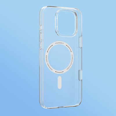 Apple iPhone 16 Pro Max Kılıf M-safe Şarj Özellikli Youngkit Ice Serisi Kapak Şeffaf