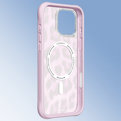iPhone 16 Pro Max Kılıf M-safe Şarj Özellikli Youngkit Leopard Serisi Kılıf