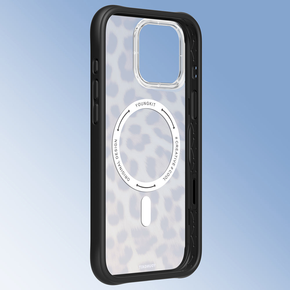 iPhone 16 Pro Max Kılıf M-safe Şarj Özellikli Youngkit Leopard Serisi Kılıf