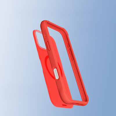 Apple iPhone 16 Pro Max Kılıf M-safe Şarj Özellikli Youngkit Macaroon Serisi Kapak Kırmızı
