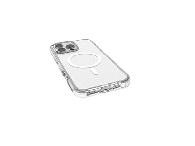 Apple iPhone 16 Pro Max Kılıf Magsafe Şarj Özellikli Airbag Tasarımlı Raptic Clear Serisi Şeffaf Kapak Siyah