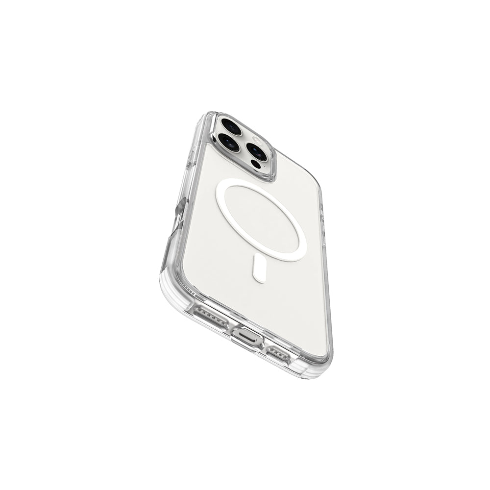 Apple iPhone 16 Pro Max Kılıf Magsafe Şarj Özellikli Airbag Tasarımlı Raptic Clear Serisi Şeffaf Kapak Beyaz