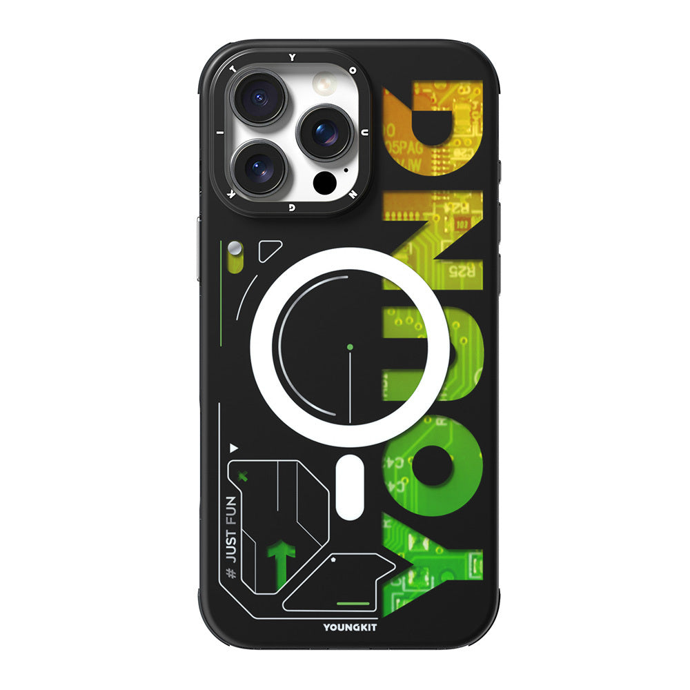 iPhone 16 Pro Max Kılıf M-safe Şarj Özellikli Airbagli Çift Katmanlı Youngkit Future Serisi Kılıf