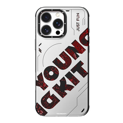 Apple iPhone 16 Pro Max Kılıf Magsafe Şarj Özellikli Airbagli Çift Katmanlı Youngkit Future Serisi Kapak Mavi